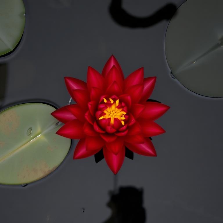 Ninfea Roja Doble (Nymphaea sp.)