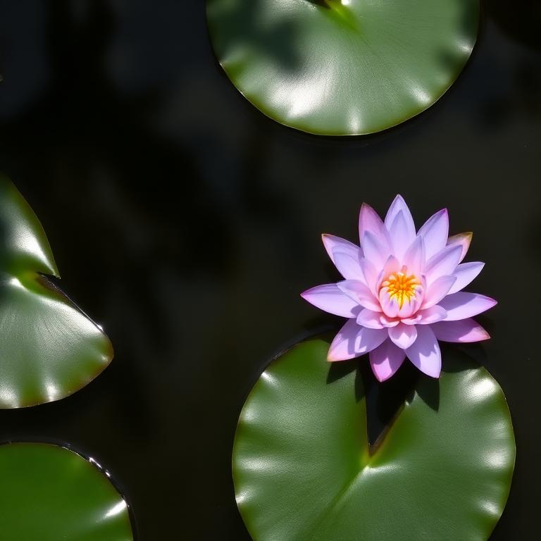 Ninfea Lila Pastel (Nymphaea sp.)