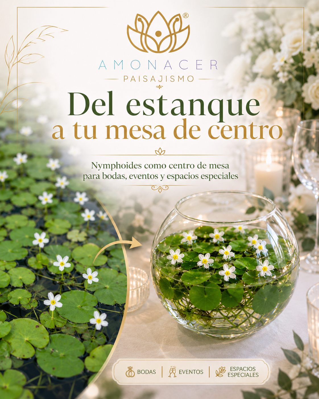 Nymphoides en pecera
