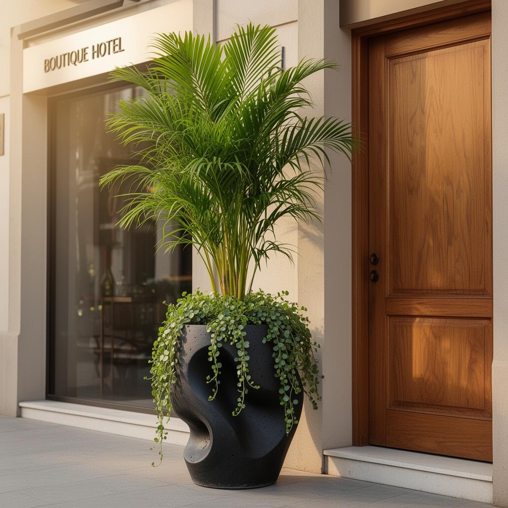 Palma areca — Entrada boutique · Playa del Carmen